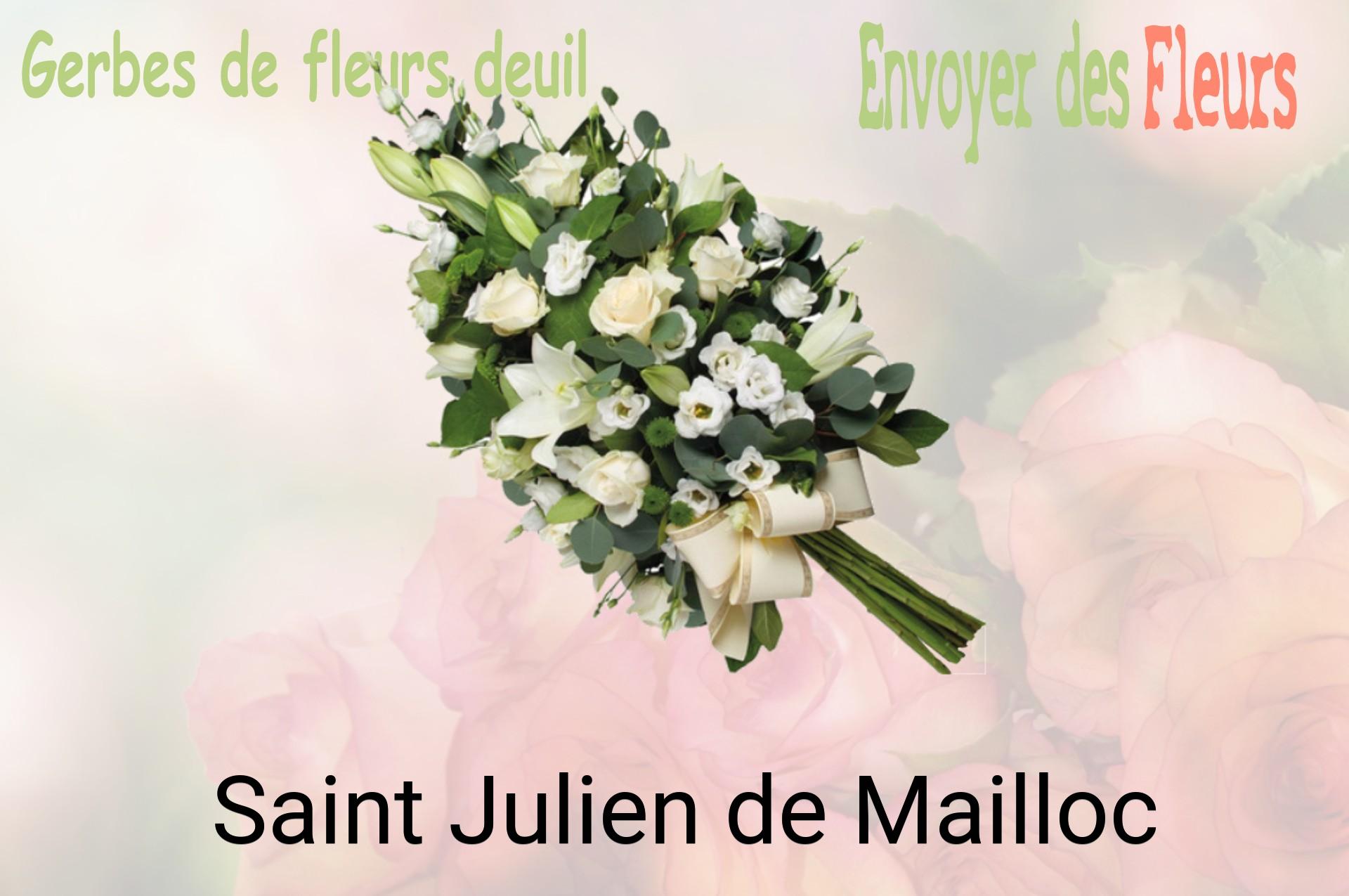 Gerbe de fleurs de deuil livrée à Saint-Julien-de-Mailloc